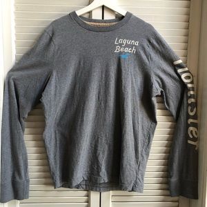 Hollister Grey Long Sleeve Laguna Beach Men’s XL